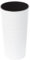 Tymar Pot de fleurs avec insert, pot de fleurs en plastique, grand pot de fleurs, forme ronde, aspect ciseau, intérieur et extérieur, jardin, balcon, terrasse, maison (blanc haut, Ø 30 cm)