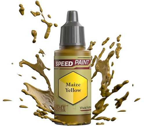 The Army Painter Speedpaint Maize Yellow 2.0, Single Modellbau Acrylfarbe 18ml Einschichtige Lackierlösung Für Fantasy Tabletop Miniatures Like Warhammer 40k Figuren und DND Miniatures