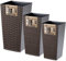 KADAX Set di 3 vasi alti per piante, Moka Rattan, H 36,5/46,5/57 cm – vaso da balcone resistente, vaso per piante da interno ed esterno