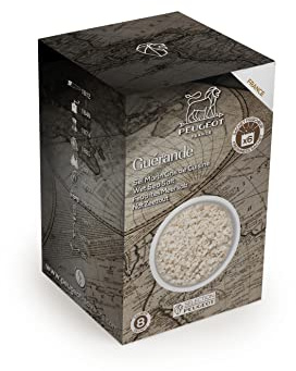 PEUGEOT - Gewürzauswahl - Guérande-Salz - Graues Meersalz zum Kochen - Salzgehalt 8 - Herkunft Frankreich - Innovative Frischebeutel mit Dreifachschutz - 7x50g