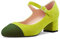 Castamere Mujer Chunky Ancho Medio Heel Redonda Punta Mary Jane Pumps de Boda Oficina Casual 5 CM Heels Verde Lima Ante 41 EU