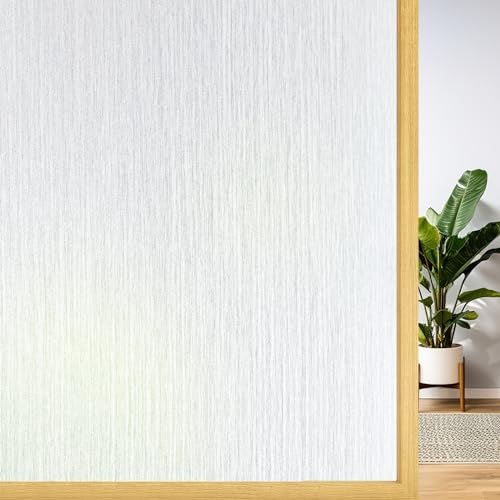 DIFIT Pellicola per Vetri Finestre Privacy 60 x 200 cm, Opaca Pellicola Adesiva per Vetri Smerigliata, Autoadesive, Anti-UV, Privacy per Camera Da Letto Bagno Ufficio, Motivo a Fili di Pioggia