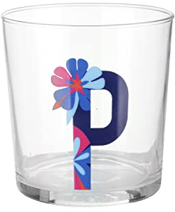 KASANOVA Bicchiere acqua lettera P 360 ml blu Acqua,Tavola