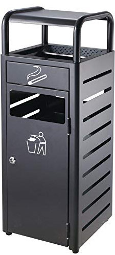 FIONEL Mülltonnen Vertikaler Müllbehälter mit großem Fassungsvermögen für den Außenbereich mit Aschenbecher und Inneneimer zur Entsorgung von Abfallbehältern Grosse Kapazität