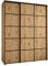 MEBLE KRYSPOL Davos 4 200 Schrank mit DREI Schiebetüren für Schlafzimmer - Moderner Kleiderschrank mit Kleiderstange und Regalen - 235,2x200x45 cm - Artisan Artisan Schwarz