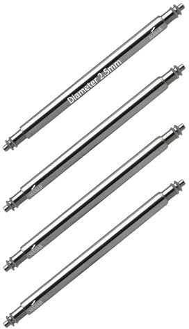 masar Durchmesser 1,78 bis 2,5 mm, Premium Edelstahl 316L (Abstand 6 bis 44 mm) – Federstege für Uhrenarmbänder – 2 oder 4 Stück, SLX Ø 2,5 mm Edelstahl 316L – 0,8 mm, 4 Stück, 26mm