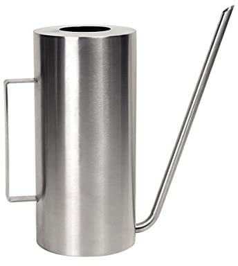 Yuehuamech - Regadera para Plantas de Interior de 5 L, de Acero Inoxidable, Boquilla Larga, sin Cubierta, para bonsái, para Plantas de Interior y Exterior, jardín, Flores