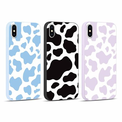 Foonary 3 Pack Phone Case Compatible with iPhone XS Max 6.5 , Ultra Slim Fit Soft TPU Silicone with Leopard Design Aesthetics Pattern, Shockproof Bumper Protector Matte Cover for iPhone XS Max