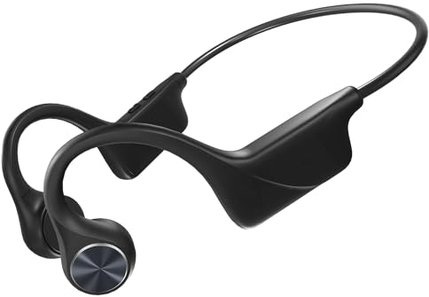 Echaar Knochenschall Kopfhörer Bluetooth 5.3, Bone Conduction Bluetooth kopfhörer Sport IPX5 Wasserdicht Staubdicht Open-Ear Sport Kopfhörer mit Mikrofon Wasserdichtes drahtloses Headset für Training