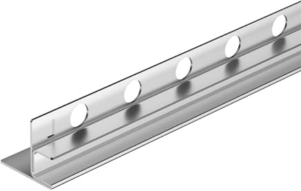 Balneo Glasprofil Gefälleprofil, Edelstahl AISI 304, 120 cm, links | Edelstahl AISI 304, Anschluss an Glas, für bodengleiche Duschen, kürzbar, Länge 120 cm, 2 J. Garantie
