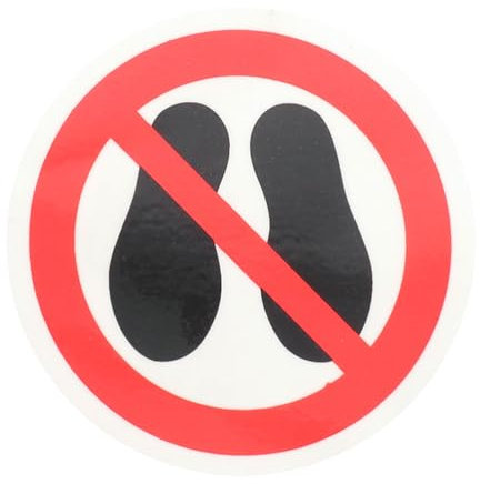 SOLUSTRE Do Not Step Here Decal No Step Warning Sticker No Stepping On Sign Adhesive Caution Sign Sticker Label for Construction Site Warehouse Shop Area