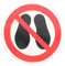SOLUSTRE Do Not Step Here Decal No Step Warning Sticker No Stepping On Sign Adhesive Caution Sign Sticker Label for Construction Site Warehouse Shop Area