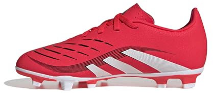 adidas Unisex Kinder Predator Club Firm Ground/Multi Ground Football Boots Kids, Lucid Red/Cloud White/Core Black, 34 EU