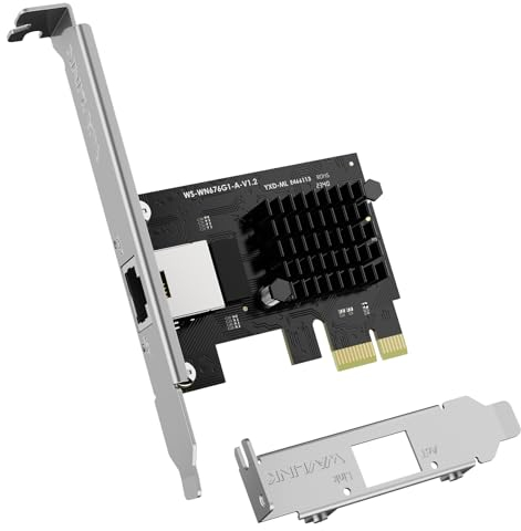 WAVLINK 2.5G Base-T PCIe Netzwerkkarte, 2500/1000/100Mbps PCI Express Ethernet Adapter mit RTL8125B, 2.5G NIC für Windows 11/10/8/8.1/7 & Linux mit Low Profile Bracket