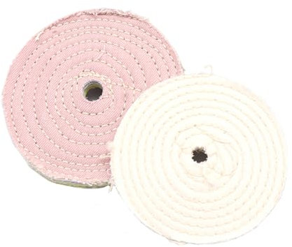 Lot de 2 disques de polissage en tissu de coton, 75 mm, pour polissage de bijoux, verre, diamant, couleur aléatoire