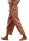 Sporthose Damen,Leinenhose Damen Sommer,Leinen Capris für Frauen Elastische Taille Kordelzug Capri-Hosen mit Taschen Solid Side Button Casual Sommer Cropped Pants,braun,XXL