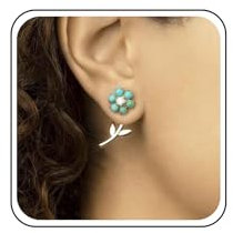 Cimenexe Pendientes De Cristal De Bohemia Flor Flor Azul Cz Pendientes De Diamantes De Imitación Azul Pendientes De Flores Pendientes De Flores Minimalista Joyas Para Mujeres Regalos