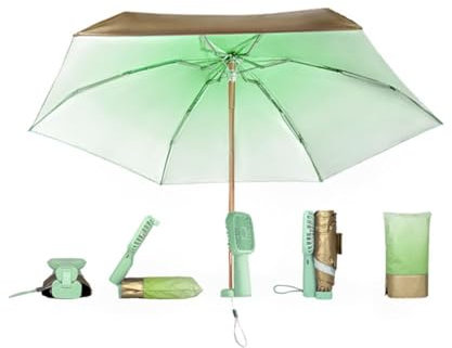 Umbrella With Fan For Men And WomenSun Protection Cooling Fan Umbrella Two-speed Umbrella Wind Cooler Beach For Outdoor Summer spray blocking parasol water Umbrella,Folding fan fan,uv spray mi