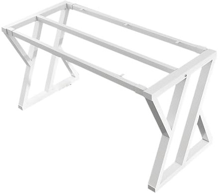 JINGSHIQIAOPL Tischbeine aus Metall, DIY-tischgestell für Computer, Höhe 72,5 cm, Z-förmige Tischbein, Modernes Schreibtischbeine im Schlichten Stil(White,120 * 50cm/47 * 20inch)