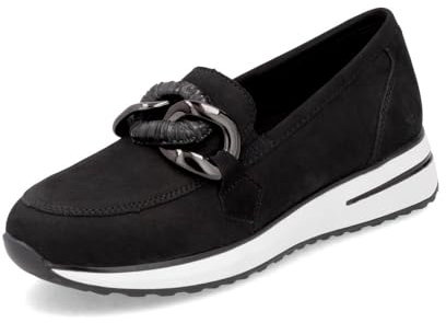 Remonte Damen Slipper D1G11, Frauen Slip On,lose Einlage,Mokassins,Halbschuhe,Slip-ons,Slides,Schlupfschuhe,schluepfschuhe,Loafer,schwarz (02),37 EU