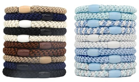 Thoquene 16 Stück Haargummi Armband Original, Elastische Geflochtene Haargummis