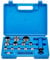Wiltec Juego de sacabocados con 13 punzones intercambiables 5-35 mm, incluye mango ergonómico, kit universal para cortar círculos en materiales como cuero, plástico o goma, perforadora
