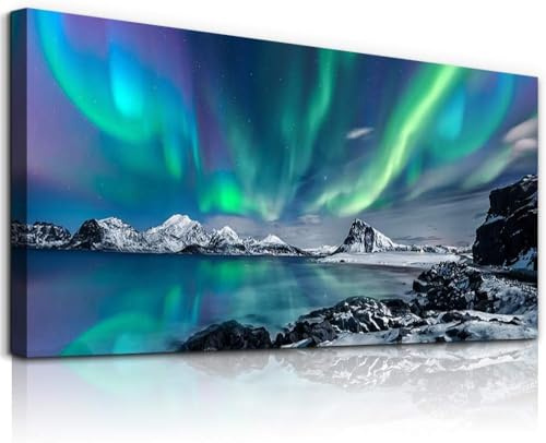 hyidecorart Natürlich Landschaft Modern Bilder Wohnzimmer 73x146 cm | Prächtiges Ornament, HD-Druck, Einfach Aufzuhängen, Leinwandgewebe, Für Viele Räume, Flexible Wanddeko, Geschenk