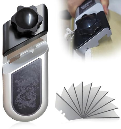 Edge Banding Trimmer, 2 in 1 Aluminum Alloy 45 Degree Chamfer with Edge Planer Trimming Plasterboard Quick Cutter Woodworking Edge Corner Flattening Tool for Quick Edge Trimming Chamfering