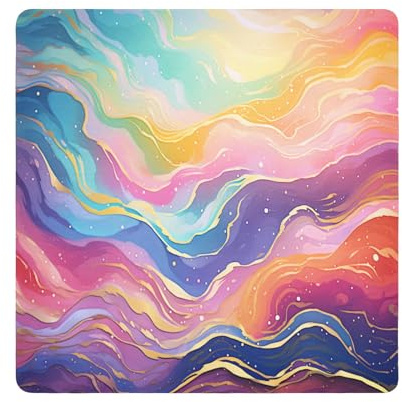 Regenbogen Sternenhimmel Stoff für Kamera, 35,1 x 35,1 cm, magischer Stoff für Objektiv, kratzfest, Make-up-Tasche, 35,1 x 35,1 cm, mehrfarbig, 13.8x13.8in, Modern