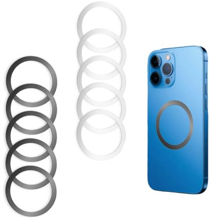 10 Stück Magnet Handy,Handy Magnet,Magnet für Handy,Magnetring Handy,Magnetring für HandyhüLle,Magnet für Handyhülle,Magnetring,für Kfz Auto Handyhalterung Magnetische Handyhalter(Schwarz,Silber)
