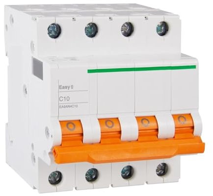 FUYUMIC Disjoncteur triphasé à Quatre Fils de Type C EA9AN 4P 10A 16A 20A Protection Contre Les fuites Interrupteur à air 230 / 400VAC 50Hz(25A)