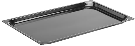 HENDI Backblech, CONVECTOMAT, runde Ecken, Antihaftbeschichtung, temperaturbeständig bis 300°C, Ofenblech, Kuchenblech, GN1/1, 530x325x(H)20mm, emaillierter Stahl