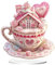 Adornos de amor de la Casa de la Taza de café - Figuras de Casa de la Taza de café de San Valentín, Decoración de Oficina de la Taza | Acrílico para el Día de San Valentín, Escultura de