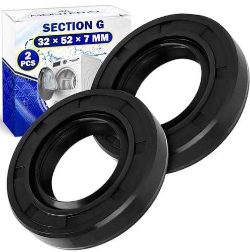 Lot de 2 joints toriques pour machine à laver 32 x 52 x 7 mm Section G pour Zoppas pour Candy MONTERAL