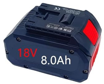 WVGFAUXA Batteries for Outils Électriques Bosch 18 V 8,0 Ah, Compatible avec Les Outils BAT609 Et BAT618 GBA18 V, Haute Puissance 5 C(BS 8.0AH)