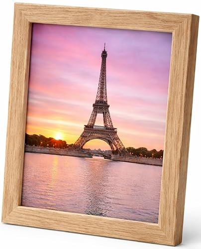 Abio Bilderrahmen 20x30cm Eiche MDF Acrylglas Fotorahmen Frame Posterrahmen für Fotos Bilder Poster Rustikal Vintage Retro