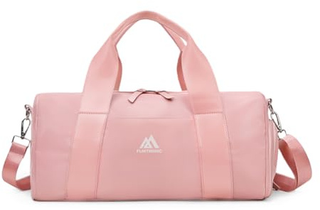 flintronic Borsone Palestra, Impermeabile Borsa da Viaggio Bambina, Borsa Sportiva con Scomparto Scarpe e Strato Umido, Borsone da Viaggio Duffel per Bambini (Rosa)