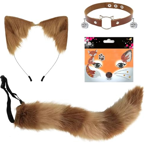 YAEGIMHT Queue de renard en fausse fourrure