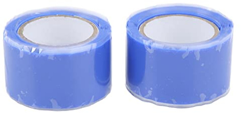 Wasserdichtes, Selbstverschmelzendes Silikonband, Isolierschlauch-Reparaturband für Wasserleitungen, 2 Rollen Silikon-Klebeband für Sanitärreparaturen (BLUE)