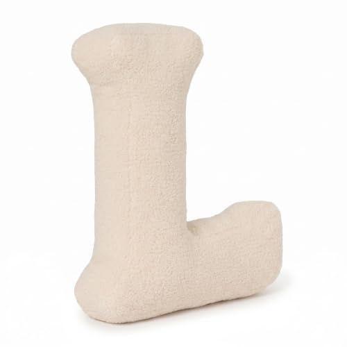 Bcuuozeeing Buchstaben Kissen, Plüsch Wurfkissen, Englisches Alphabet Kissen, Kissen als Buchstaben, Mädchen Zimmer Deko, für Schlafzimmer Sofa Bett Boden Auto Wohnzimmer (L)