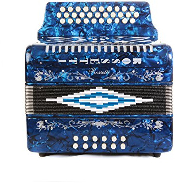 Rossetti 31 Button Accordion 12 Bass, Case, Straps, GCF, BLUE