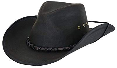 Outback Trading Company Herren 1484 Bootlegger UPF 50 wasserdichte atmungsaktive Westernmütze aus Baumwolle und Ölleder
