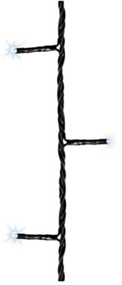 Kaemingk LED Durawise Kette Multifunktion, aussen, Batteriebetrieben, 24 kaltweiße LED, schwarzes Kabel, 1.7 m, 6-Stunden Timer 497100