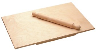 Panetta Casalinghi Tagliere Pizza con mattarello, Legno di Betulla, Beige, 60 x 1.2 x 40 cm