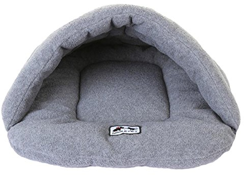 Gullor Winter warm komfortabel Haustier Hund Katze Kaninchen Kissen halb verdeckt Bett Schlafsack - Grau (L)
