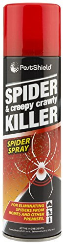 Pestshield Spider & Creepy Crawly Killer Spray | Eliminate Spiders from The Home & Office - Insecticide for Ants, Woodlice, Ticks & Fleas (200ml Aerosol)