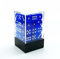 Bescon Würfel w6 12mm 36er Brick Box, 12mm Six Sided Die (36) Block of Dice, Durchsichtige Royal Blau m/weiße