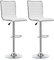 IntimaTe WM Heart Barhocker 2er Set Höhenverstellbarer Barhocker mit Rückenlehne und Fußstütze Drehbarer Barstuhl 2er Set Küchenhocker 36 x 40 x 116cm (Weiß)