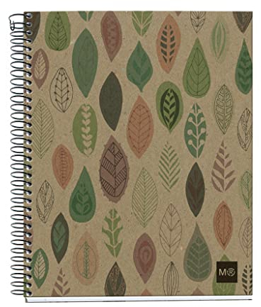 Miquelrius Notizbuch Recycling A5 EcoBlätter 120 Blatt - 80 g - 4 Farbbänder - Blatt glatt.