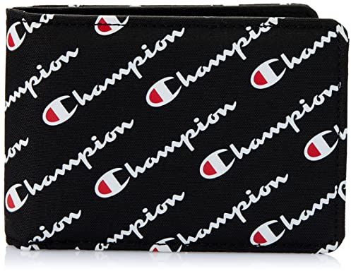 Champion Herren Graphic Wallet Geldbörse, Schwarz/Scarlet-Logo, Einheitsgröße